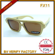 Fx11 gros haute qualité fait main bois lunettes de soleil polarisées Lens